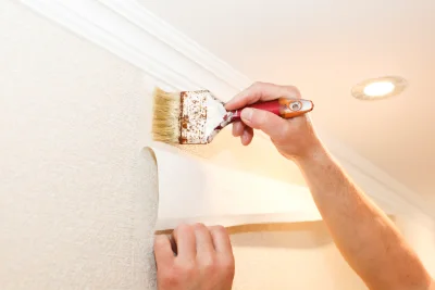 Pose de papier peint à Savignac — revêtements muraux et toiles de verre